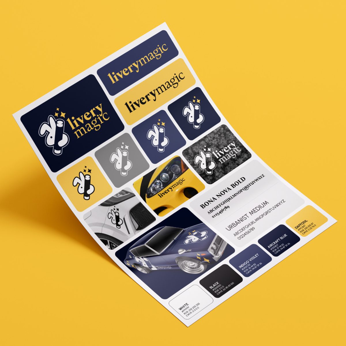 livery-brand-board Young Air marketing website design created by Christine Wilde Freelance WordPress Designer