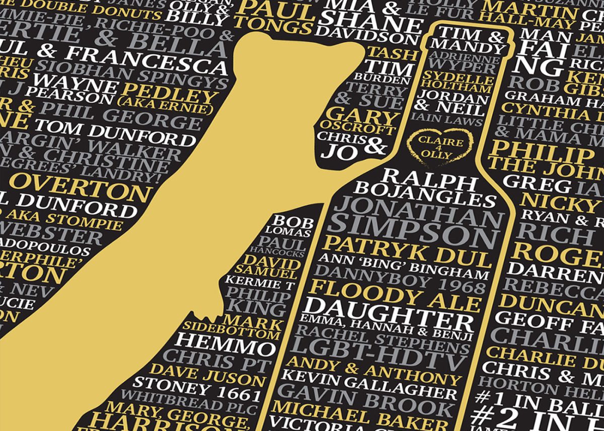 Bottle & Stoat Poster design